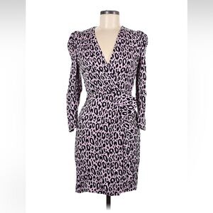 Maje Black and White Puff Sleeve Sheath Dress